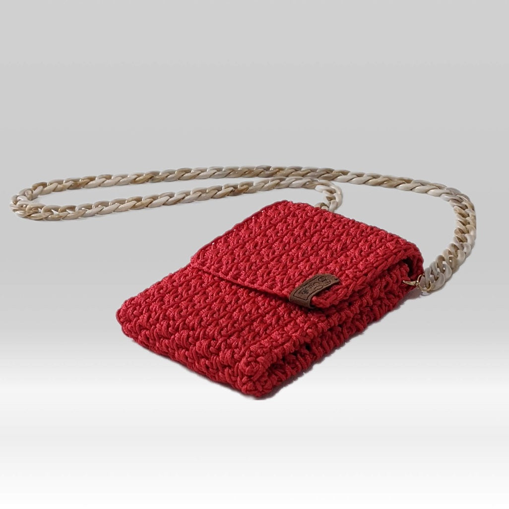 Georgetta Béryl pochette smartphone rouge bandoulière