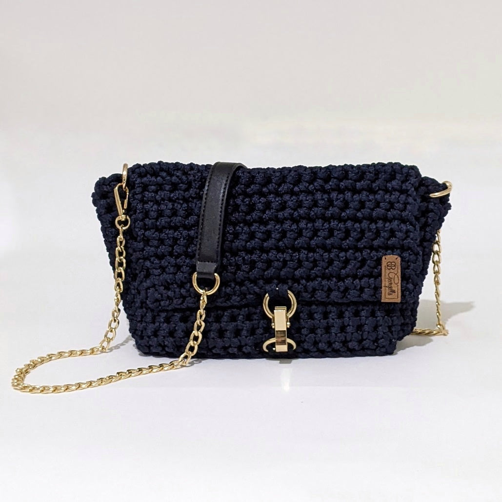 Georgetta Stella sac à main crochet bleu nuit