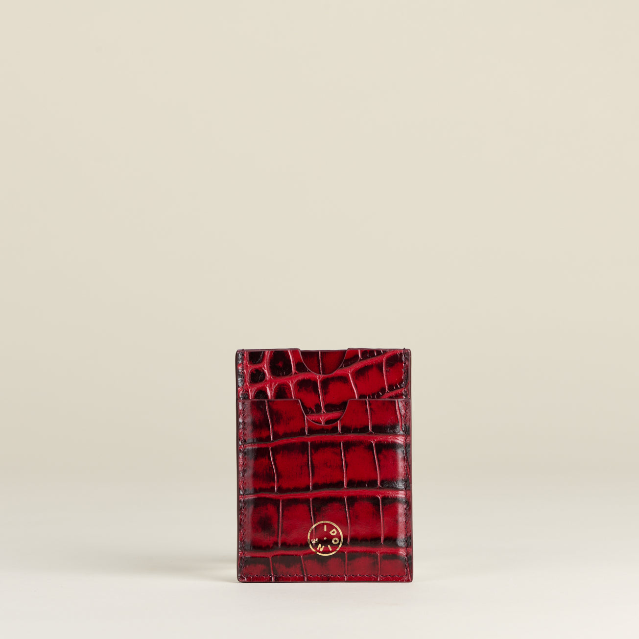 Idoine Porte-Cartes Atelier Croco Ruby porte-cartes veau
