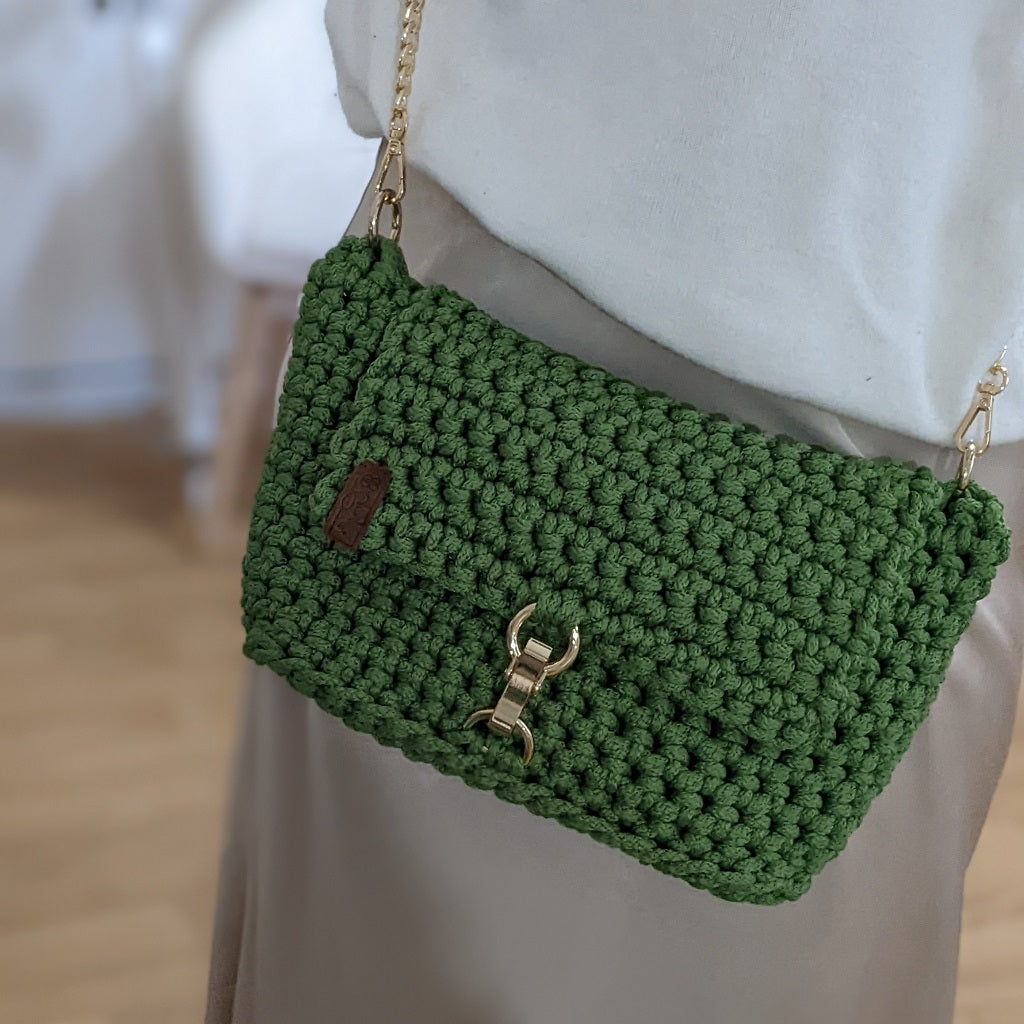 Georgetta Stella sac à main crochet vert pomme