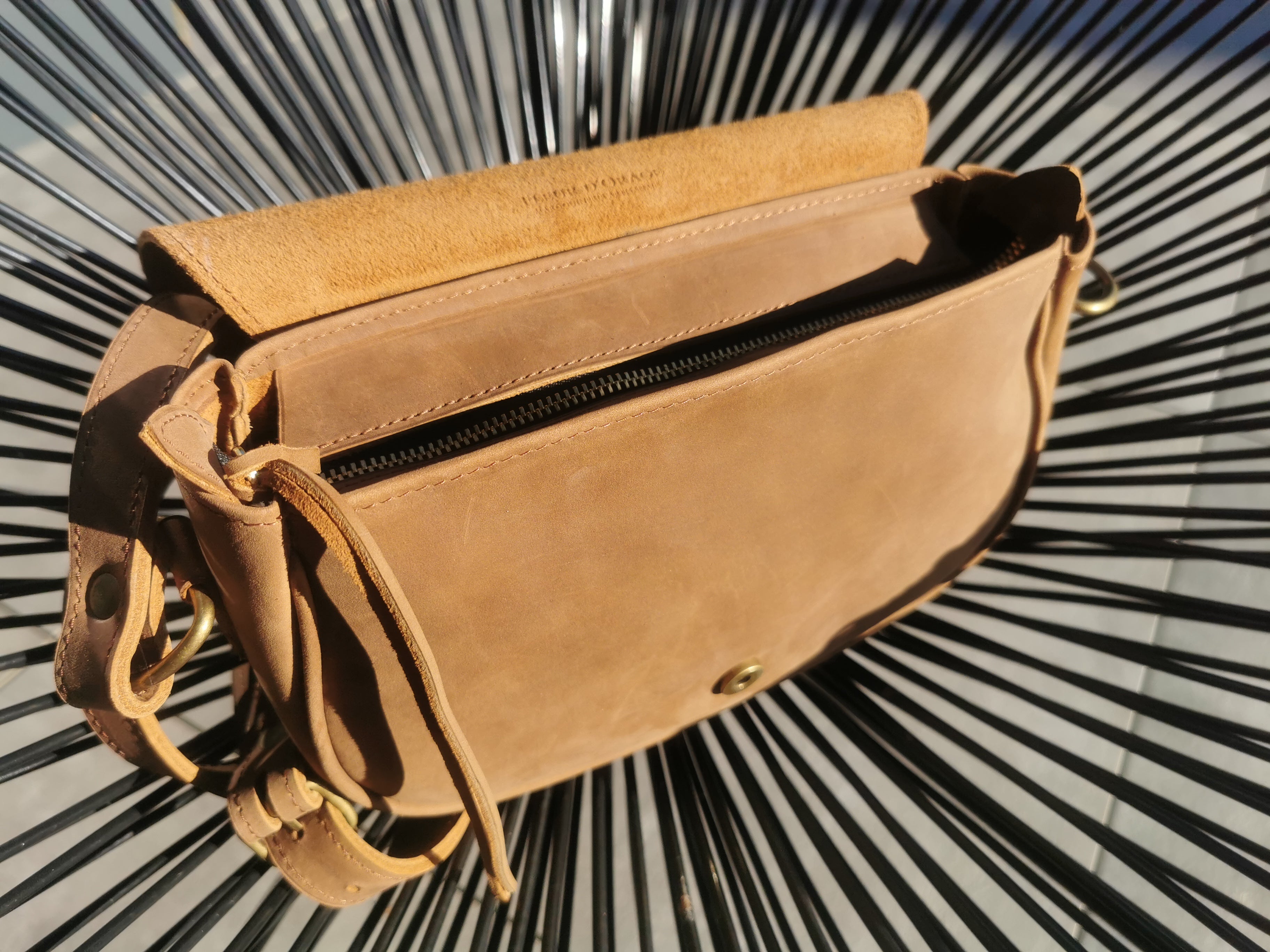 Fleur d’Orage Orage sac à main nubuck café végétal