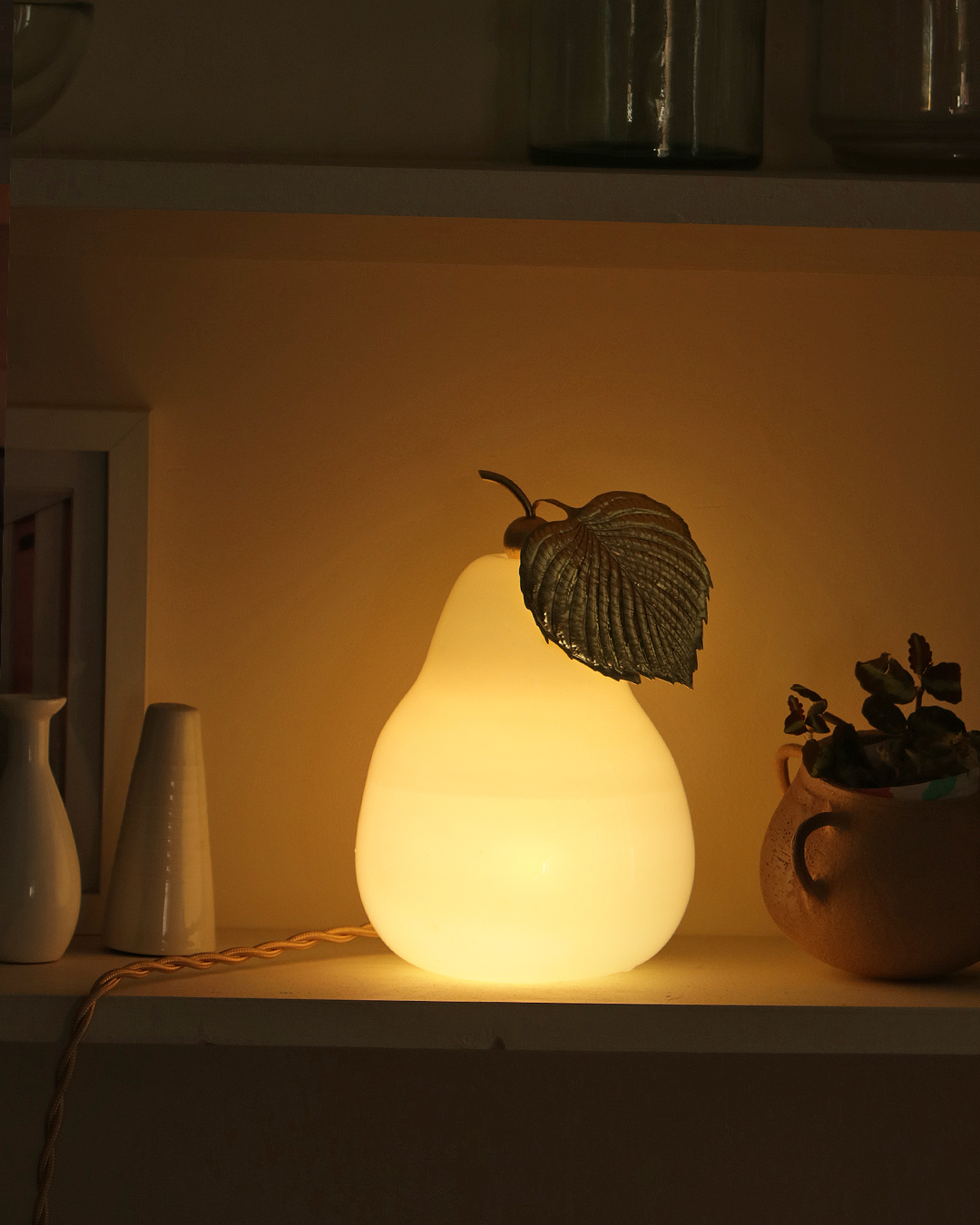 KIM JUDE Botanica Piétra lampe fleur verre unique