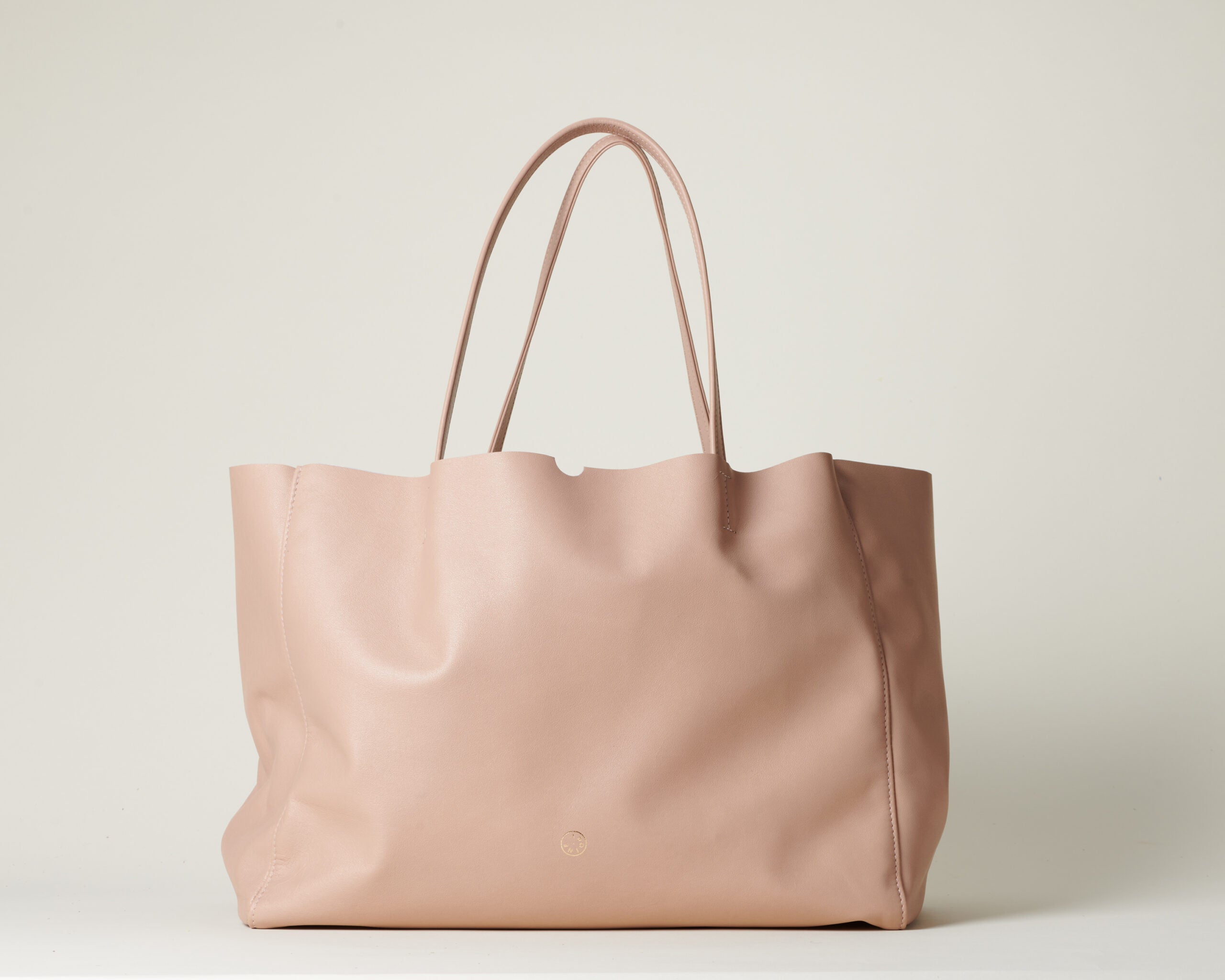 Idoine Soie de Cuir cabas cuir poudre sans initiales