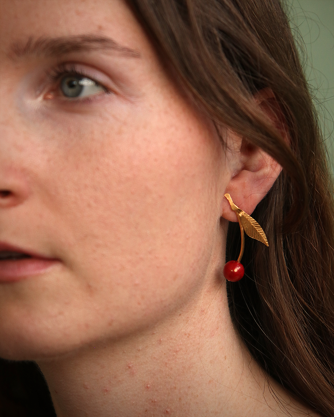 KIM JUDE Cerises boucles d'oreilles légères