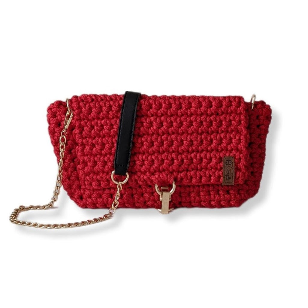 Georgetta Stella sac à main rouge crochet