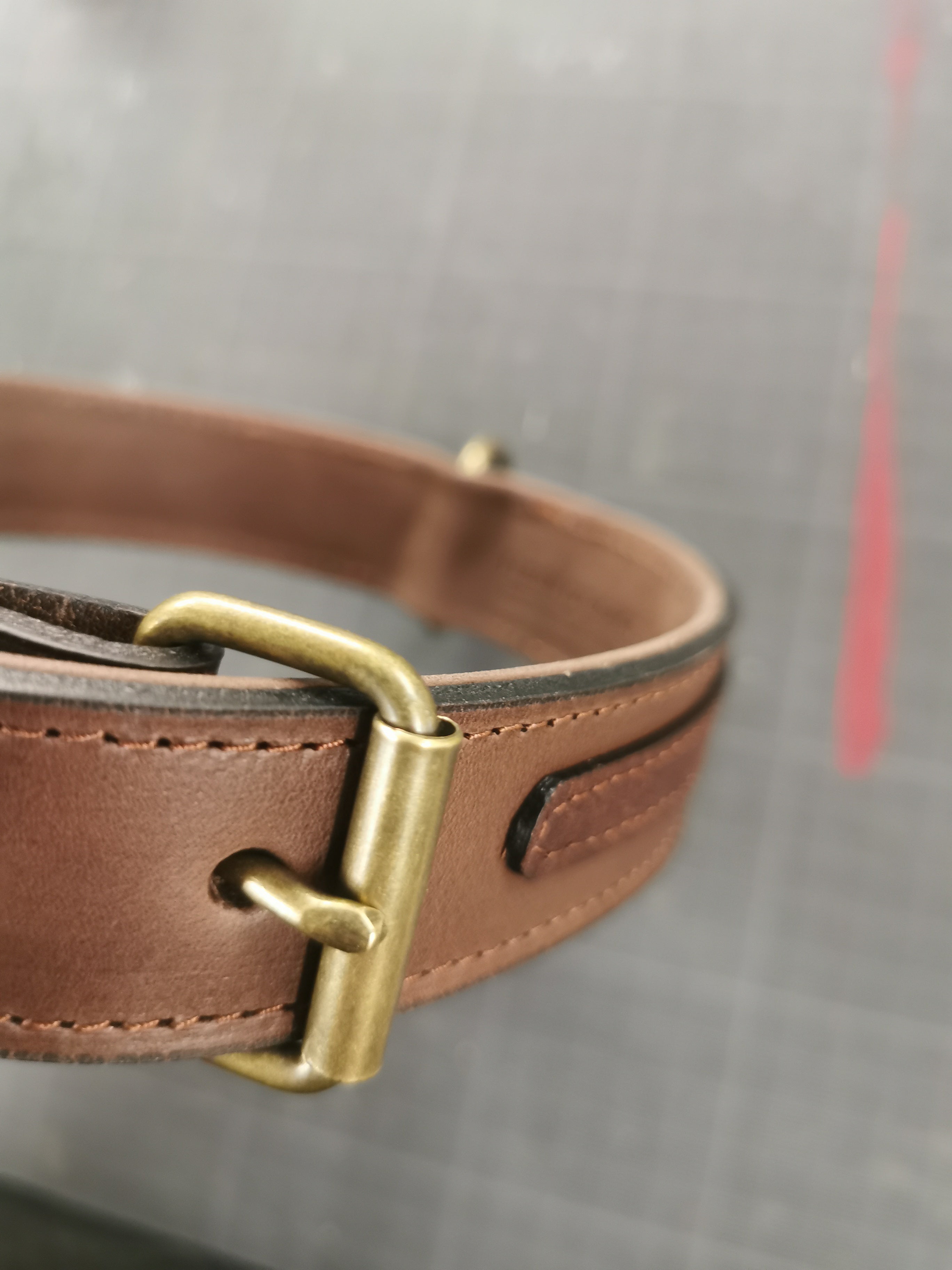 Fleur d’Orage Collier pour chien cuir vachette grand chien