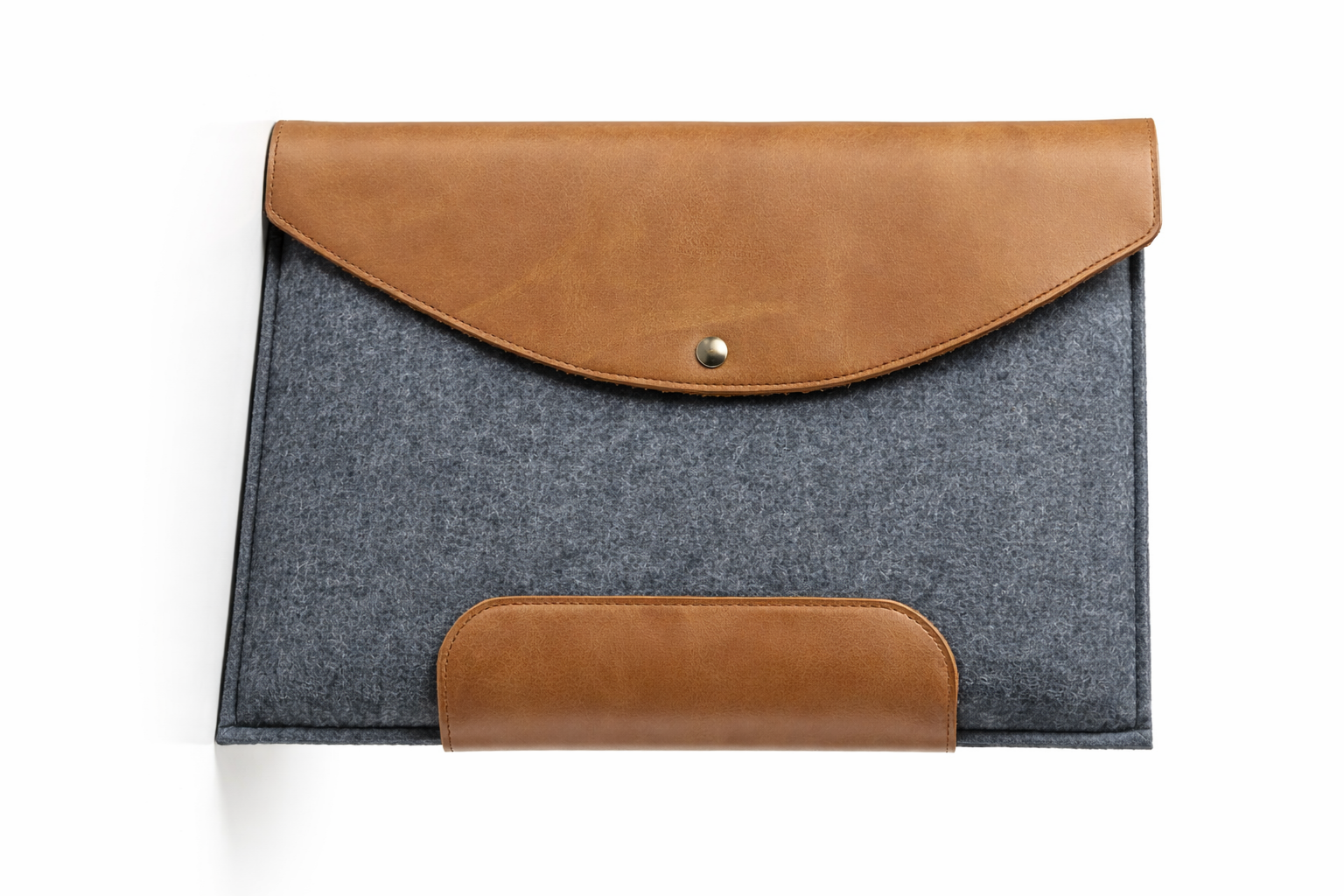 Fleur d’Orage Pochette ordinateur 15" cuir Bordeaux