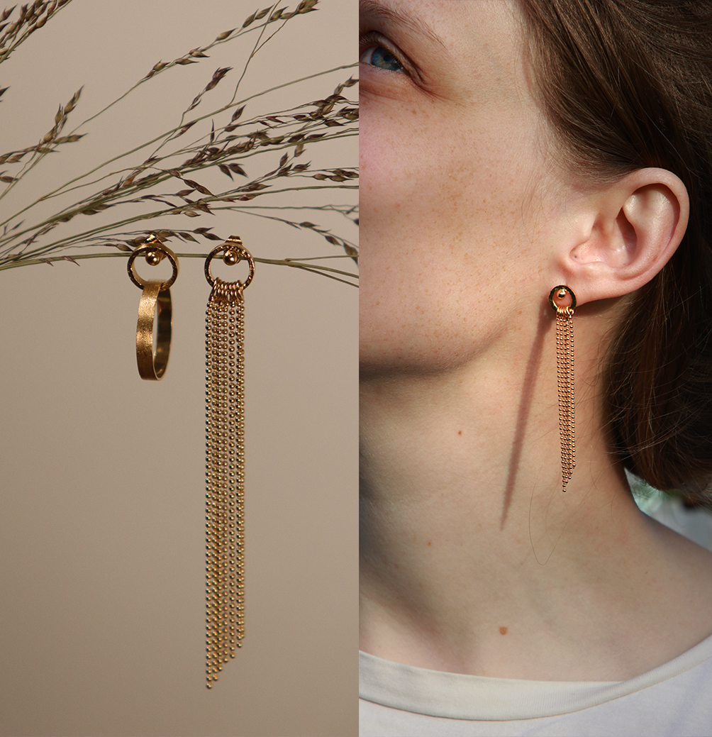 Kim Jude Points.à.la.ligne boucles d'oreilles simples