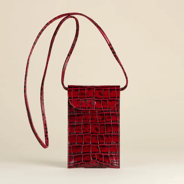 Idoine Pochettes Atelier Croco pochette smartphone cuir