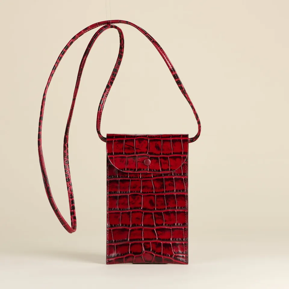 Idoine Pochettes Atelier Croco pochette smartphone cuir