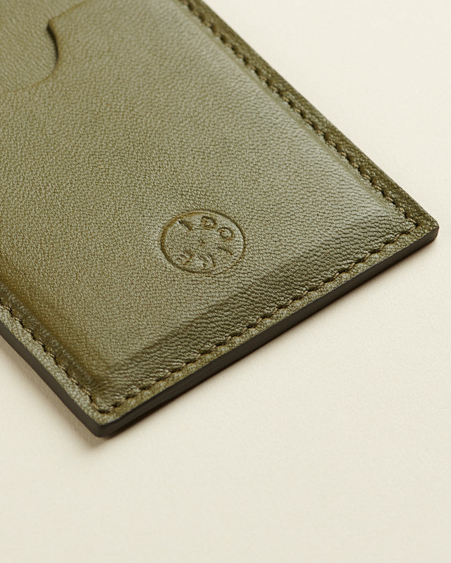 Idoine Porte-Cartes Kaki porte-cartes cuir 8 cartes