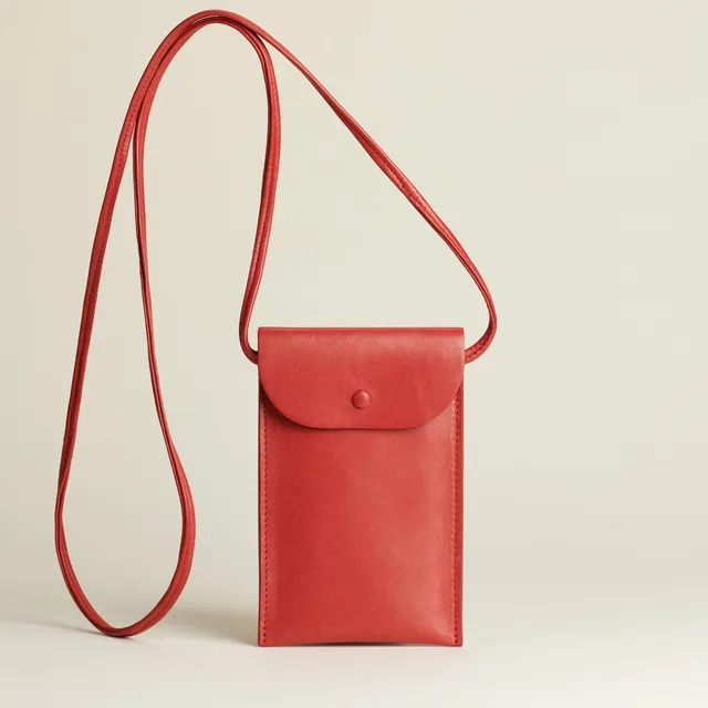 Idoine Pochettes Korail Smartphone Agneau Rouge