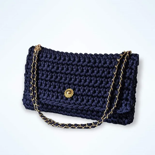 Georgetta Jany sac à main noir chaîne dorée