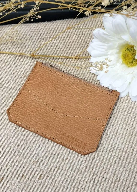 Camille Guiraud Simple Camel porte-monnaie cuir