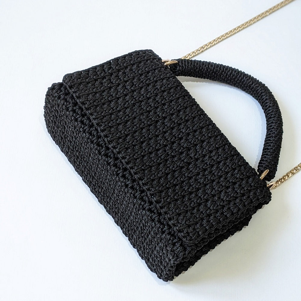 Georgetta Opale sac à main crochet noir chaînette
