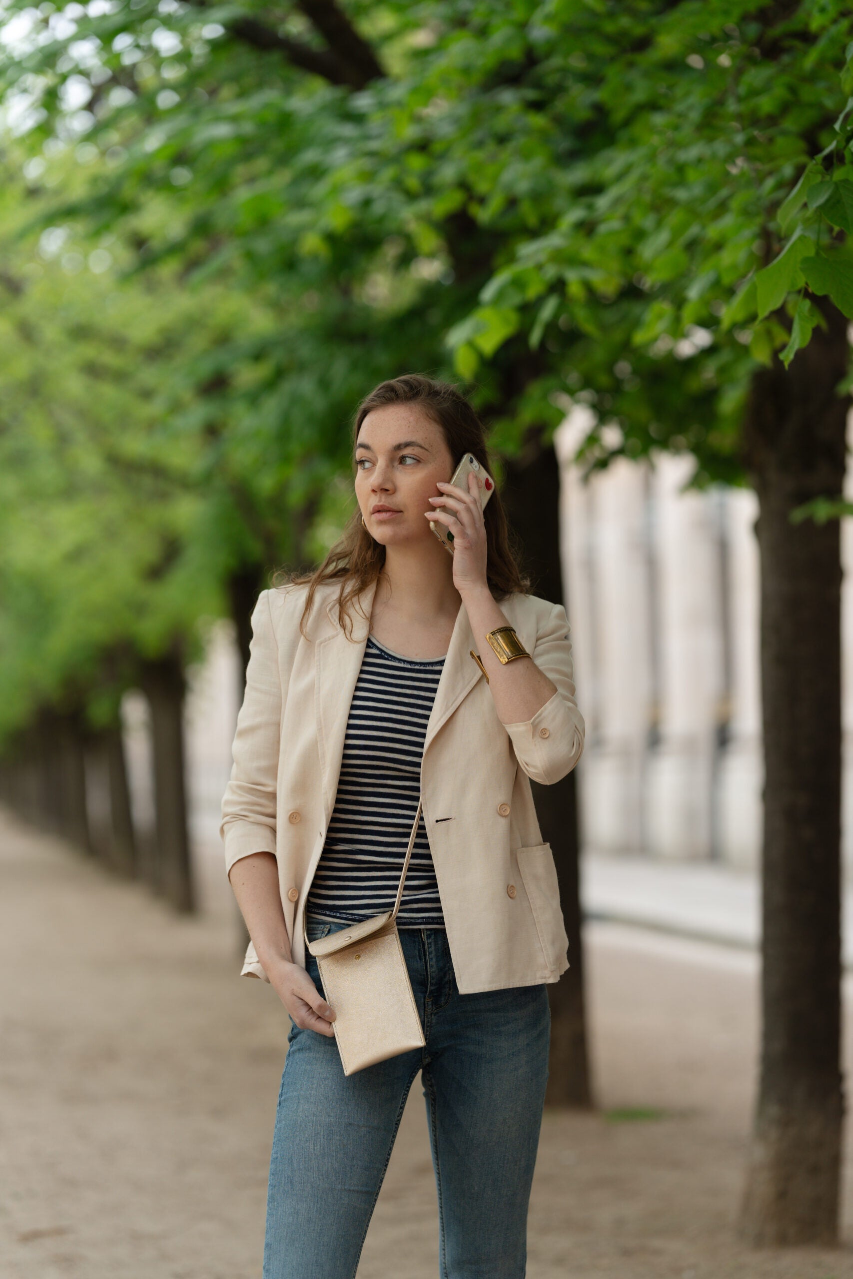 Idoine Soir de Lune pochette smartphone cuir agneau sans initiales
