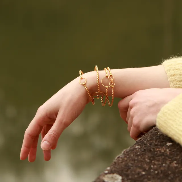 KIM JUDE Torsade bracelet fin léger