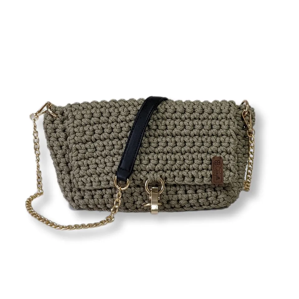Georgetta Stella sac à main vert pistache crochet