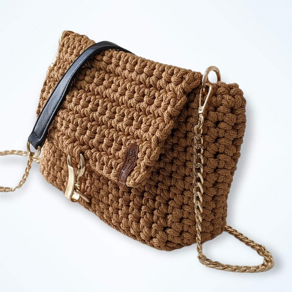Georgetta Stella sac à main crochet camel