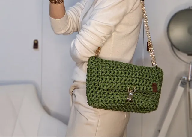 Georgetta Stella sac à main crochet vert pomme