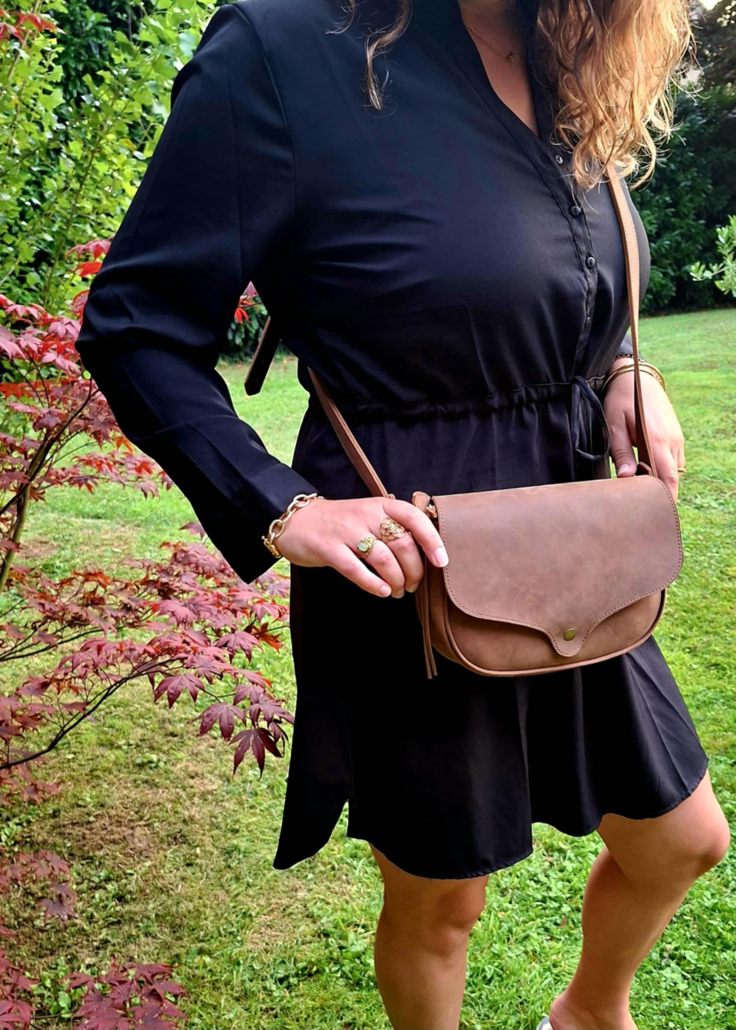 Fleur d’Orage Orage sac à main nubuck café végétal