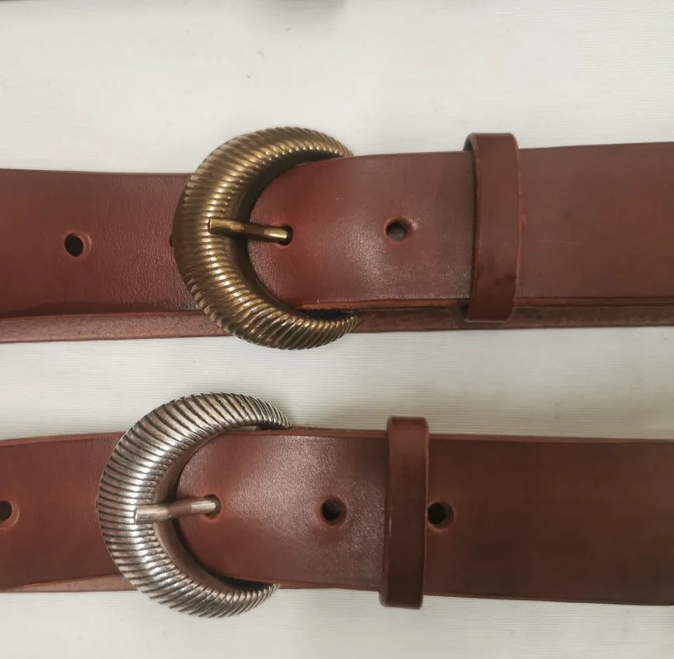 Fleur d’Orage Demi-Lune Ceinture cuir Cognac 35mm
