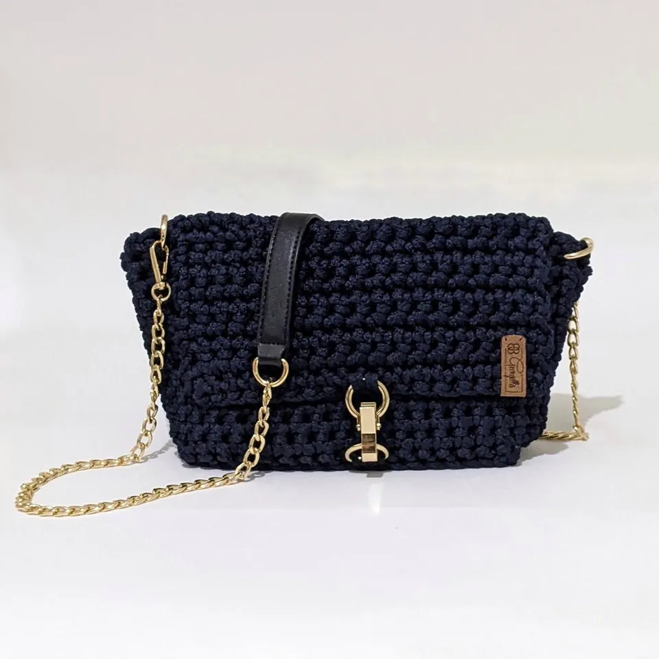 Georgetta Stella sac à main crochet bleu nuit