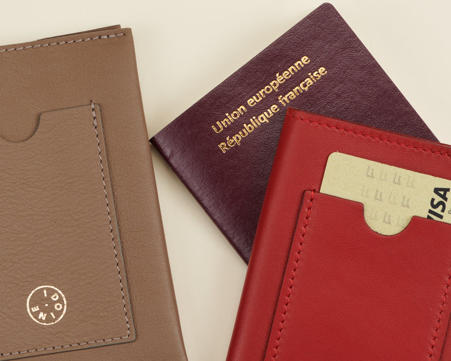 Idoine Porte-Passeports Rouge baiser porte-passeport cuir