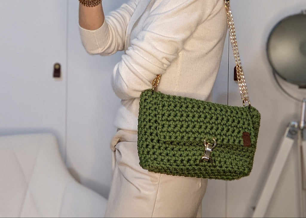Georgetta Stella sac à main crochet vert pomme