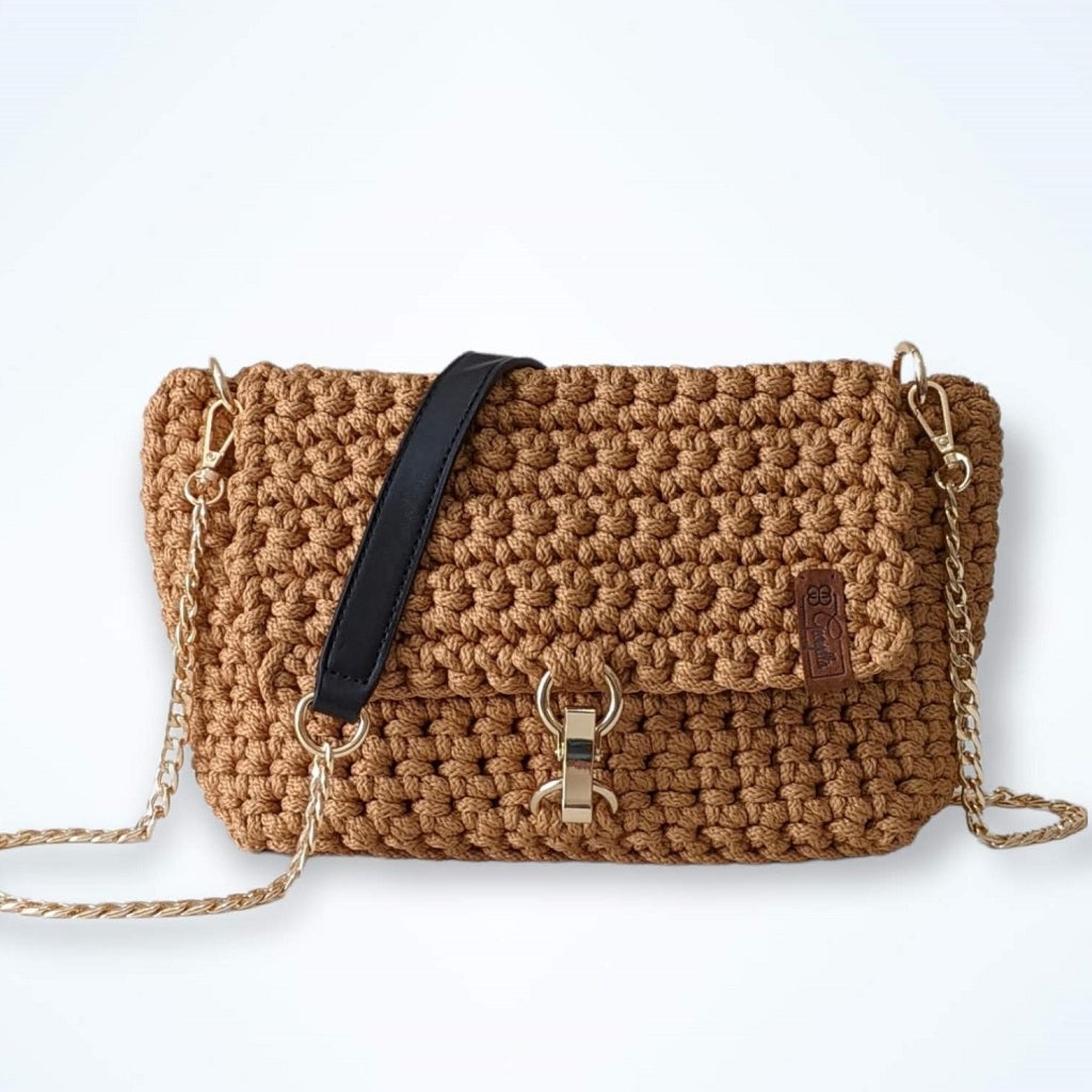 Georgetta Stella sac à main crochet camel