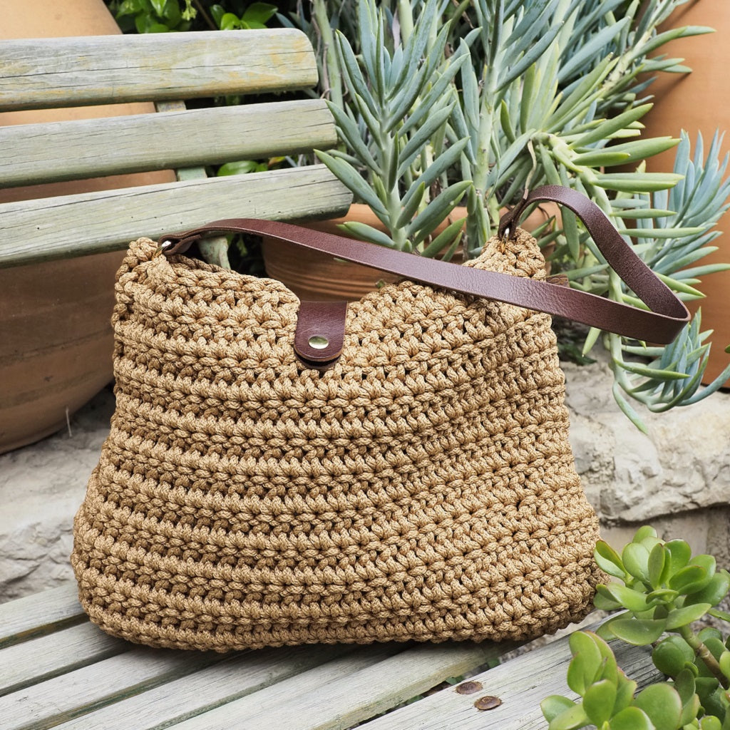 Georgetta Lucie camel cabas crochet fait main France