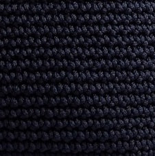 Georgetta Isabelle cabas crochet bleu nuit anses courtes