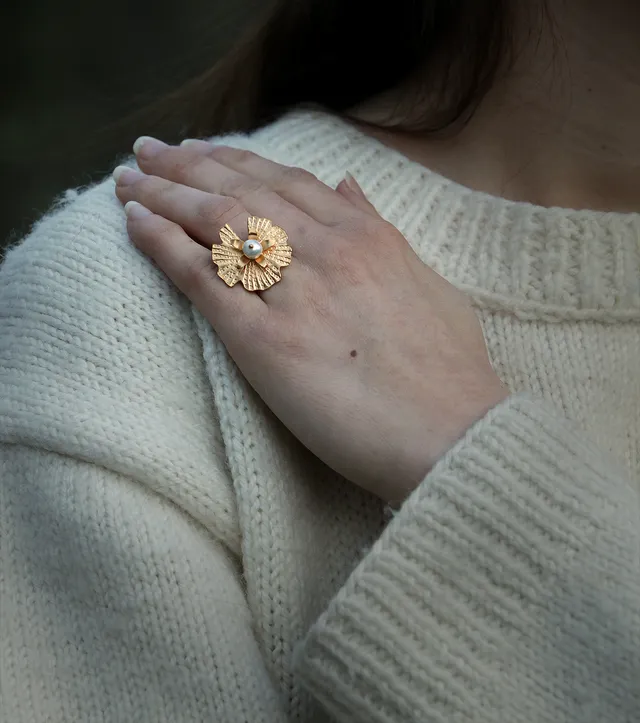 KIM JUDE Nymphéa bague fantaisie légère femme