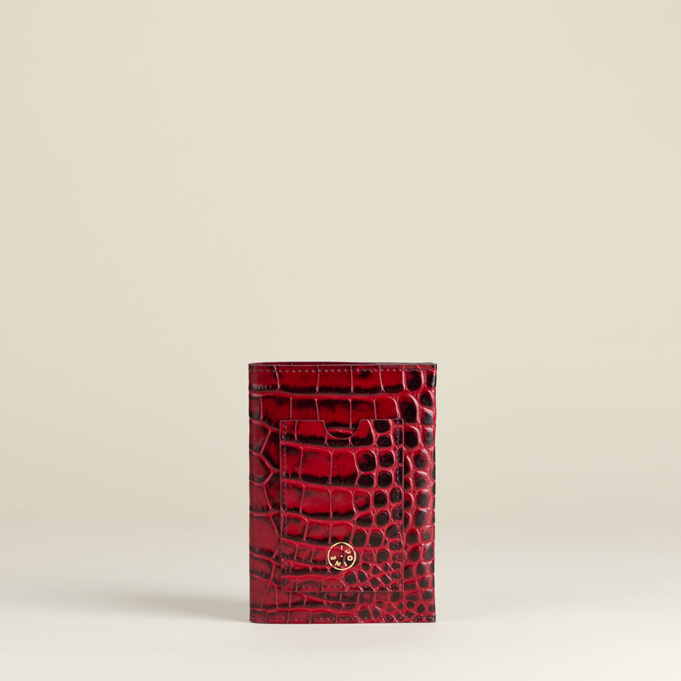 Idoine Atelier Croco Ruby porte-passeport cuir veau