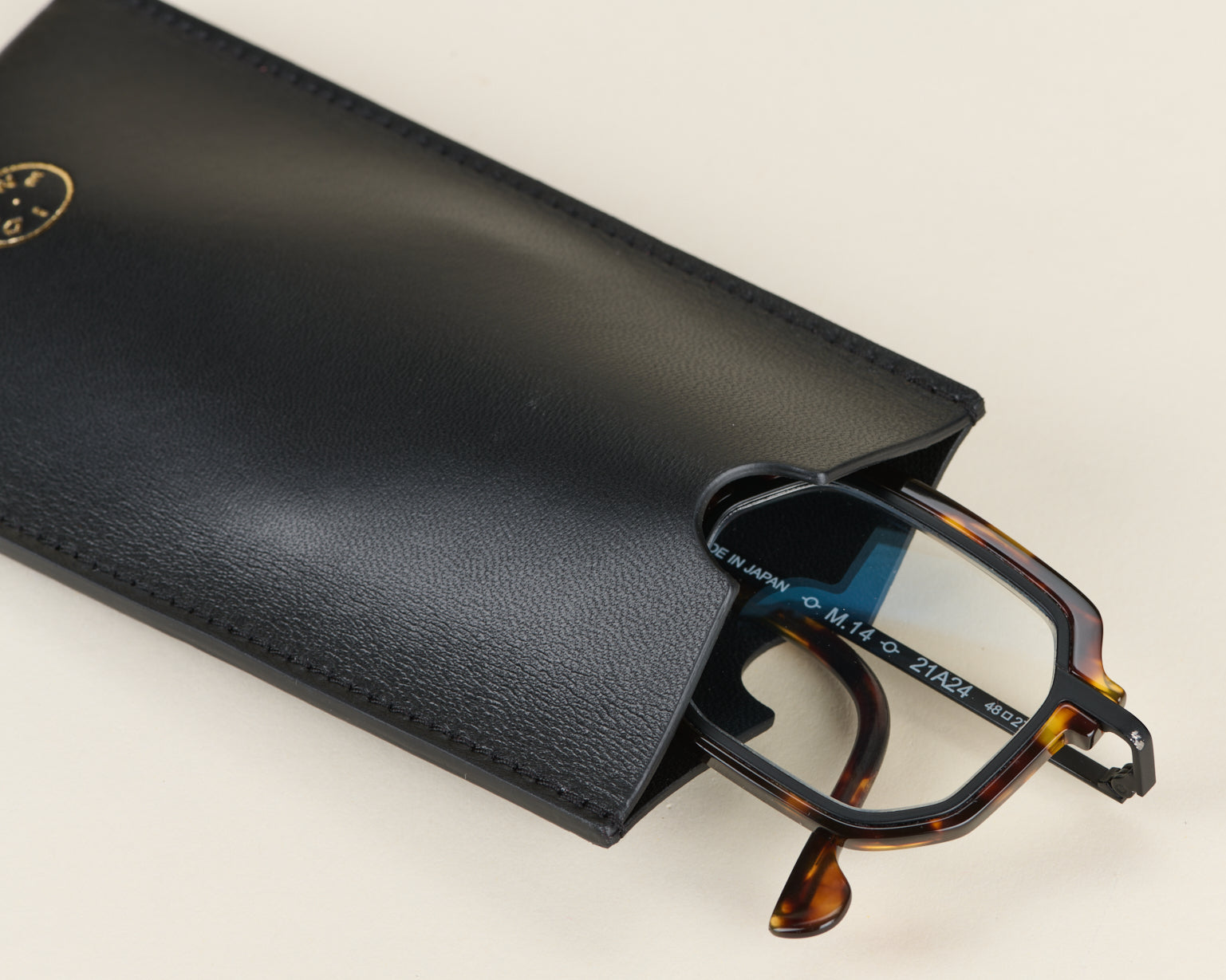 Idoine Arabica étui à lunettes cuir pleine fleur teinte Arabica
