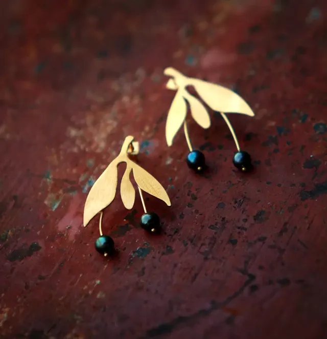 KIM JUDE Rameaux boucles d'oreilles fait main légères