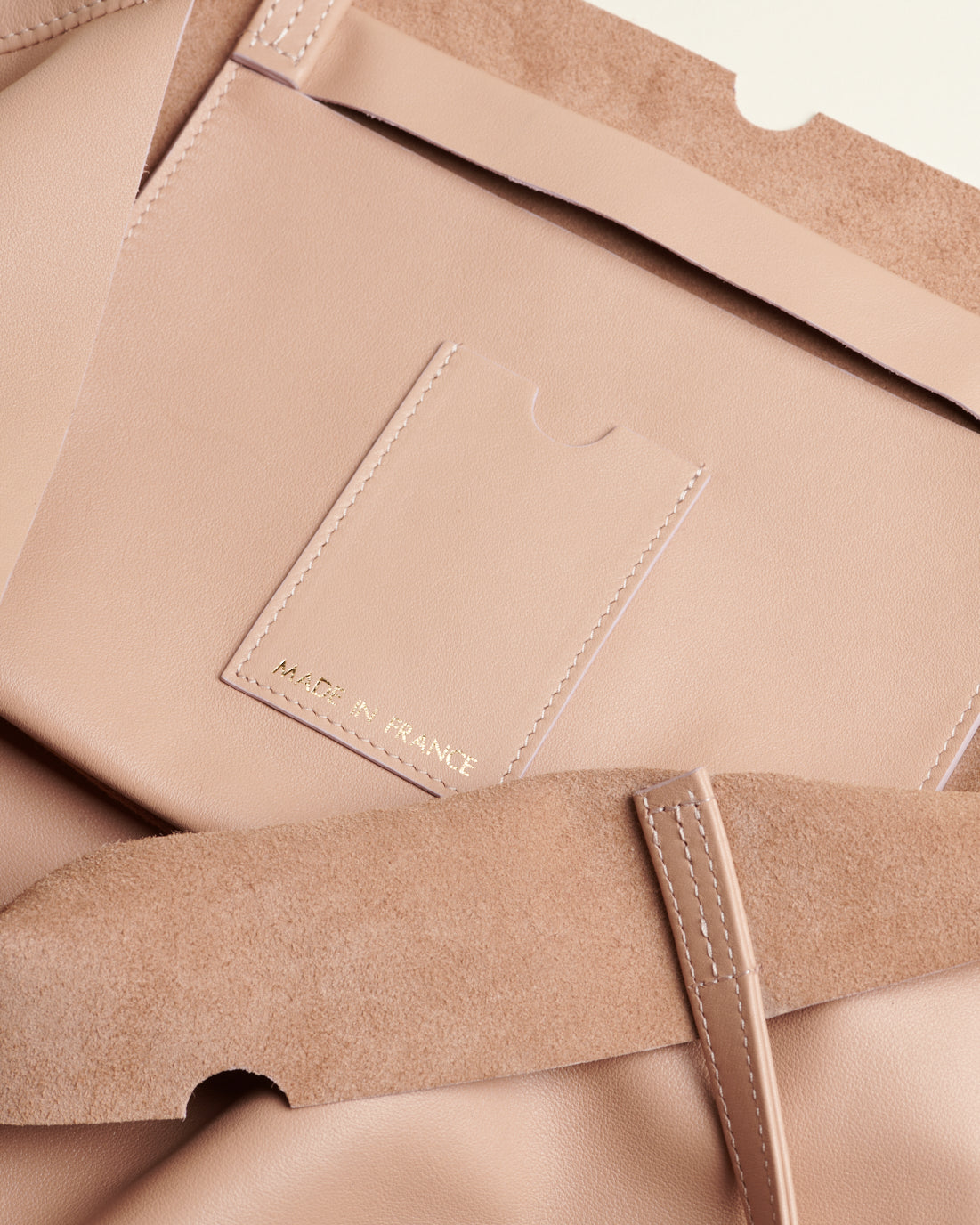 Idoine Soie de Cuir cabas cuir poudre sans initiales