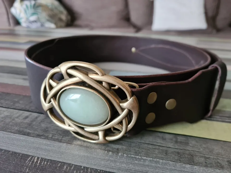 Fleur d’Orage Céline ceinture cuir marron 5 cm