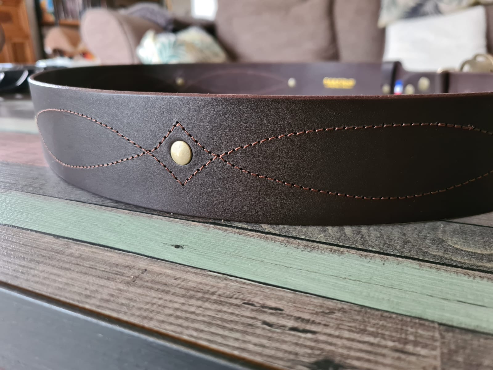 Fleur d’Orage Céline ceinture cuir marron 5 cm