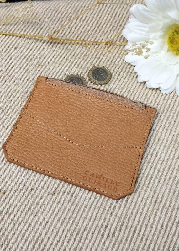 Camille Guiraud Simple Camel porte-monnaie cuir