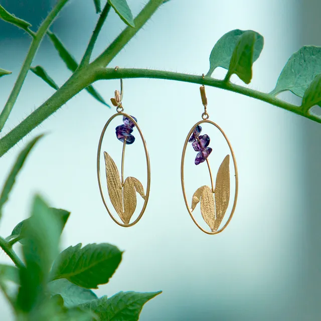KIM JUDE Iris boucles d'oreilles légères élégantes