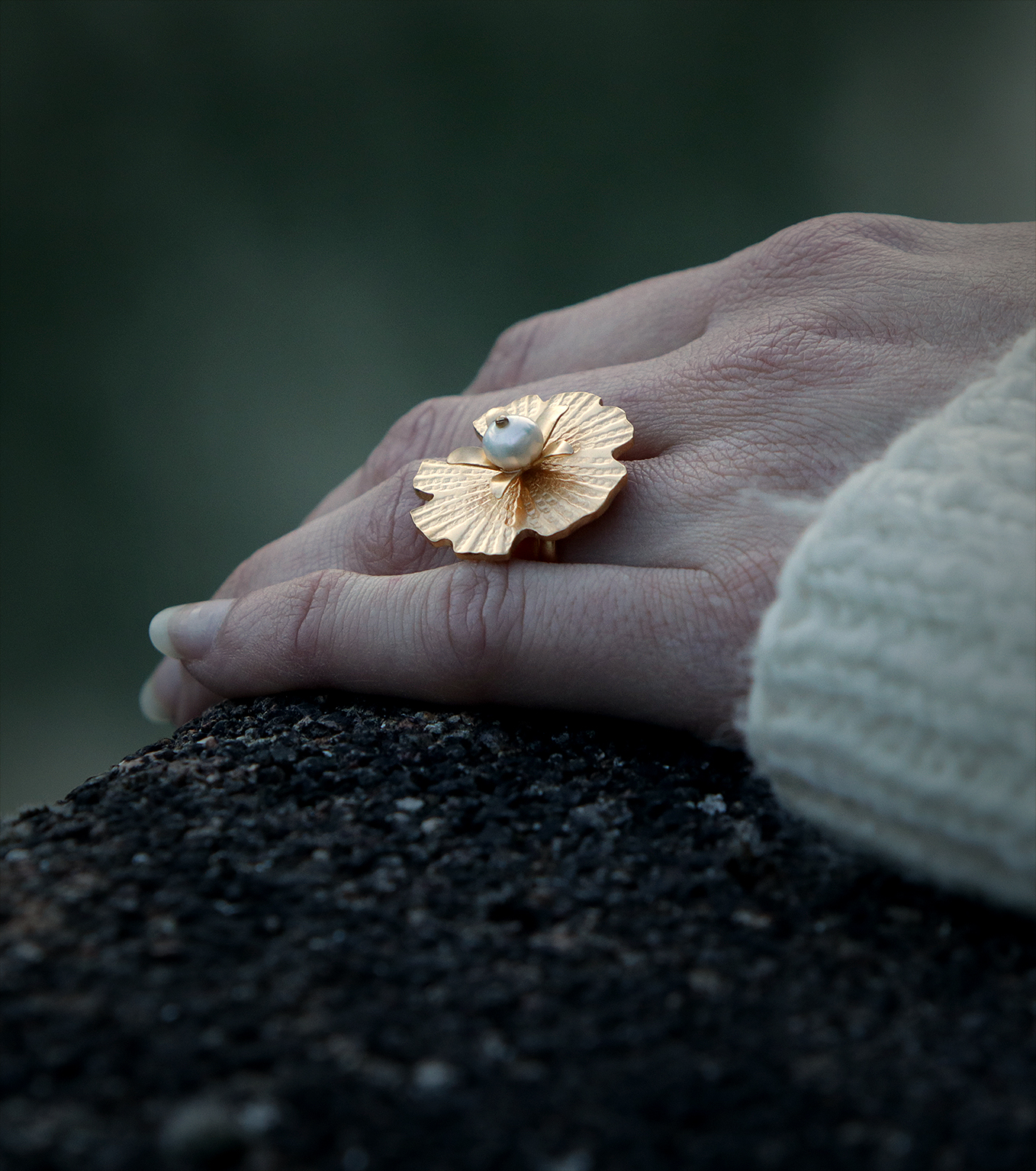 KIM JUDE Nymphéa bague fantaisie légère femme