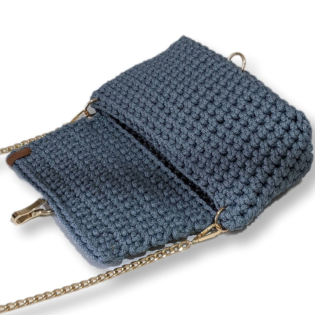 Georgetta Stella sac à main bleu jean crochet