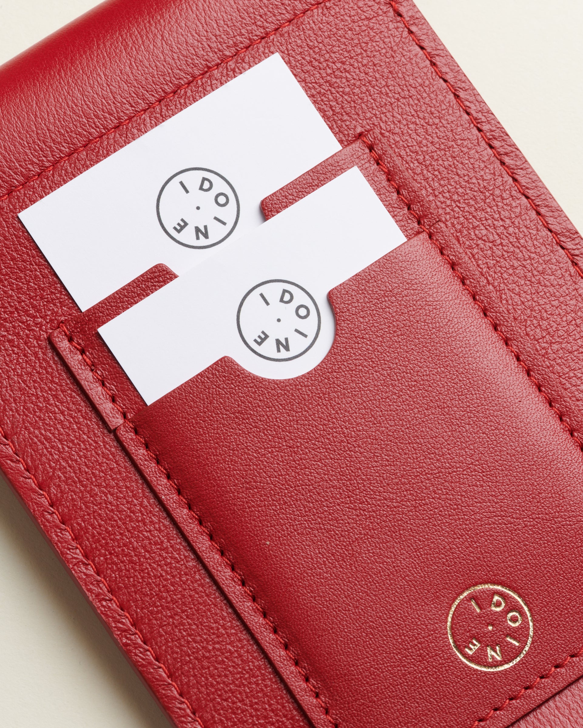 Idoine Rouge Baiser pochette smartphone cuir veau sans initiales