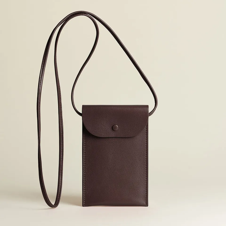 Idoine Pochettes Tonka pochette smartphone cuir veau sans initiales