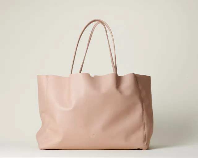 Idoine Soie de Cuir cabas cuir poudre sans initiales