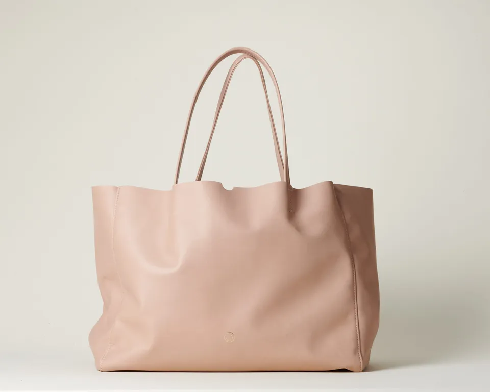 Idoine Soie de Cuir cabas cuir poudre sans initiales